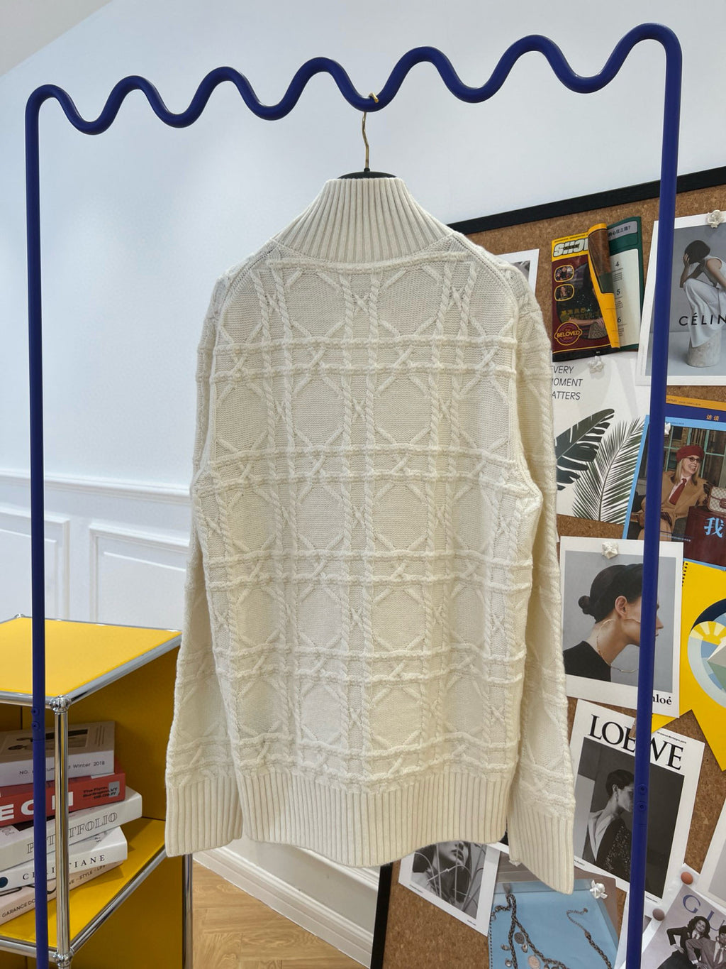 Men's Spring & Autumn Logo Icon Solid Color Plaid Cashmere Fashion Long Sleeve Pullover Knitted Sweater #97968