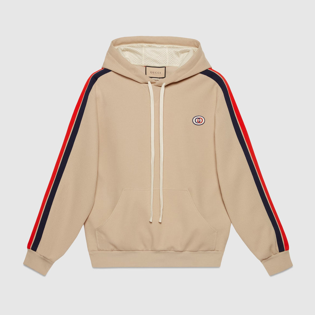 Men's Summer Striped Logo Print Hooded Sweatshirt Pullover Tie High Waisted Shorts Set Suit #98813