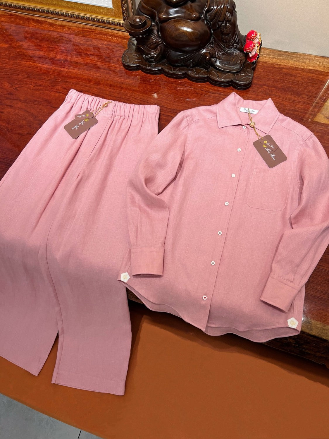 Women's Spring And Summer Straight Linen Pants Fashion Casual Straight Wide Leg Comfortable Drawstring Trousers Ngvp #1613