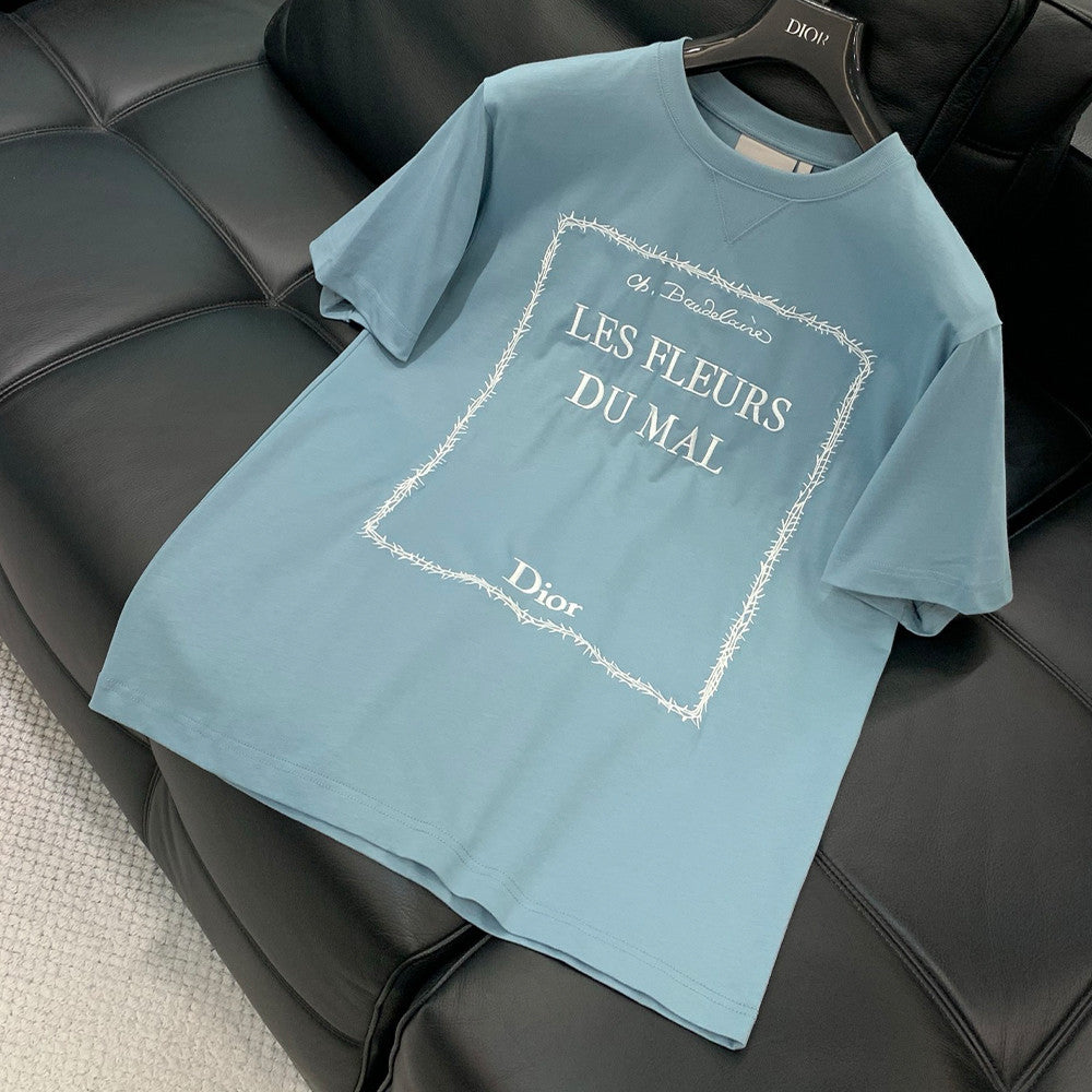 Men's & Women's Embroidered Logo Crew Neck Short-Sleeved T-Shirt #194218