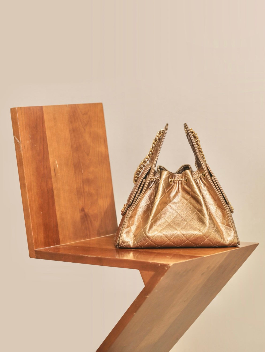 25C Women's Classic Double C Logo Solid Color Cowhide & Leather Tote Shoulder Bag Bags #77139