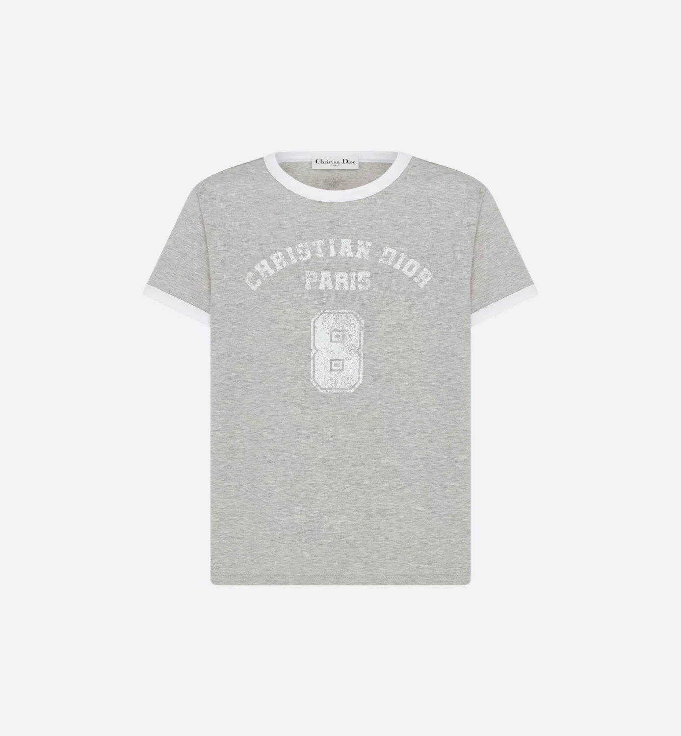 2026 Women's Early Spring Knit Fabric Grey Size 8 Loose Casual T-Shirt #83139A