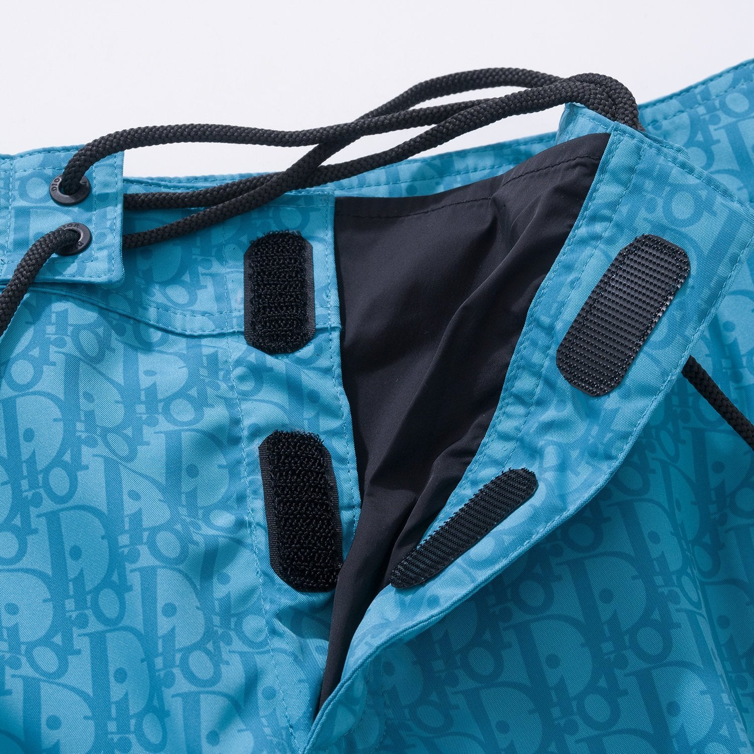 Men's Summer Solid Color Logo Monogram Full Print Drawstring Tie Polyester Shorts Pants #99723