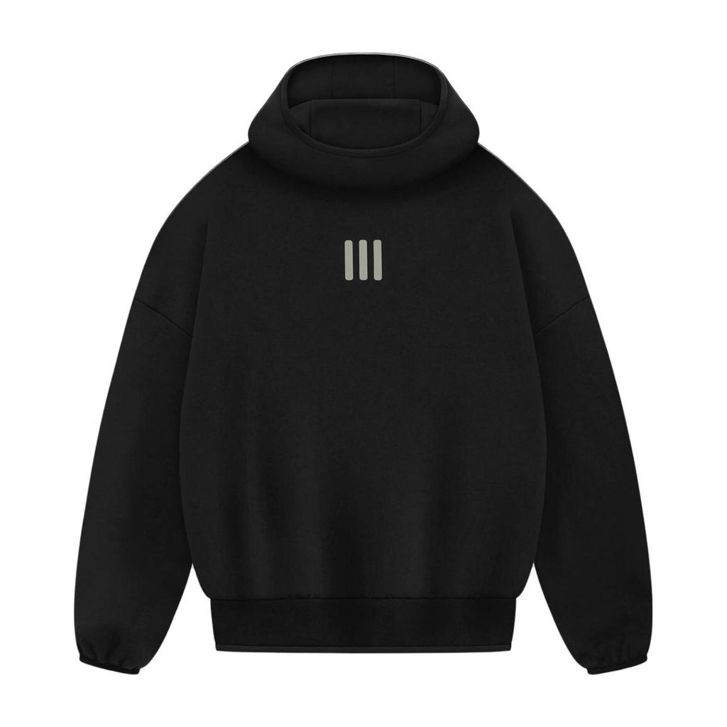 x Men's and Women's Spring and Autumn Black Casual Sports Hooded Sweatshirt Pullover Pants Suit Set #97924