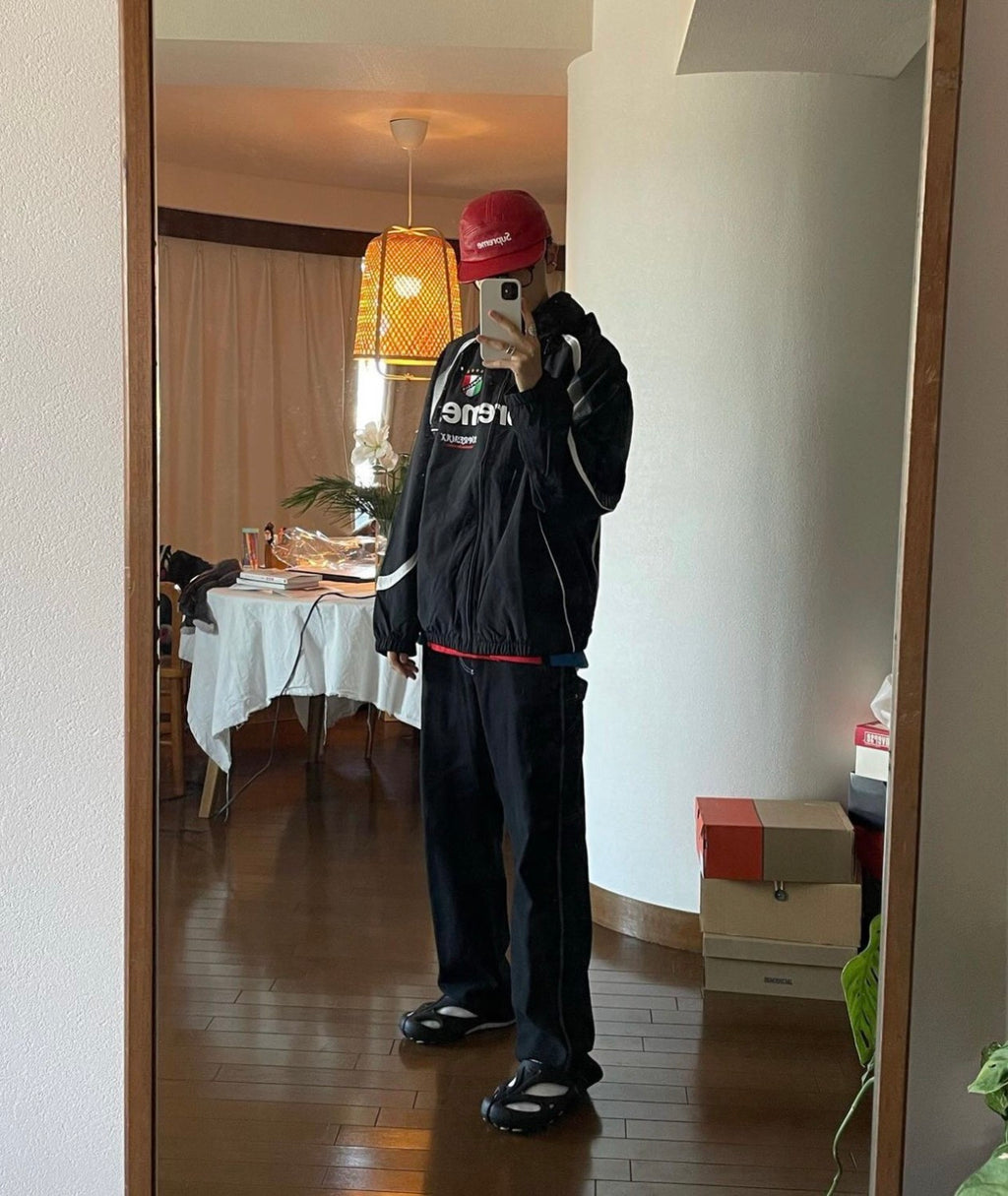 x Umbro Men's Women's Spring & Autumn Solid Color Zipper Loose Waterproof Nylon Hooded Long Sleeve Track Jacket #71417