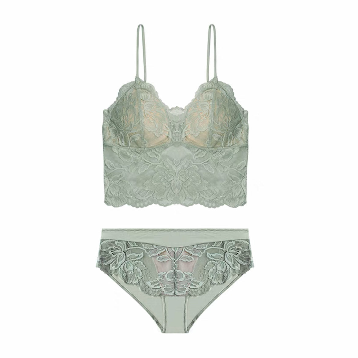 Series Floral Lace Underwear Solid Color Fashion Sexy Bra & Panty Set Ngvp #6167