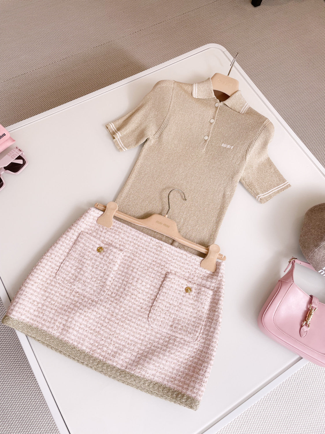 Women's Spring/Summer Applique Logo Oversized Stretch Short Sleeve Polo Shirt T-Shirt #74947