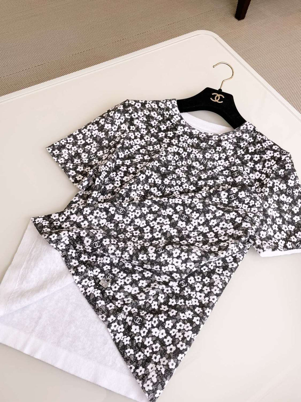 Women's Summer Floral Print Round Neck Short Sleeve Cotton Pullover T-Shirt Ngvp #9451