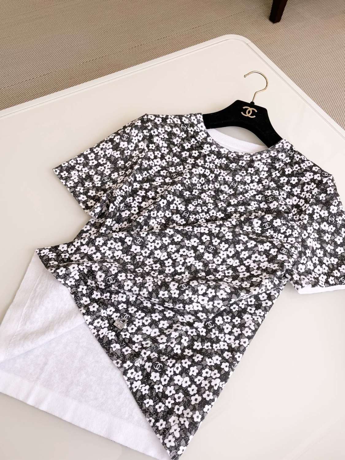 Women's Summer Floral Print Round Neck Short Sleeve Cotton Pullover T-Shirt Ngvp #9451