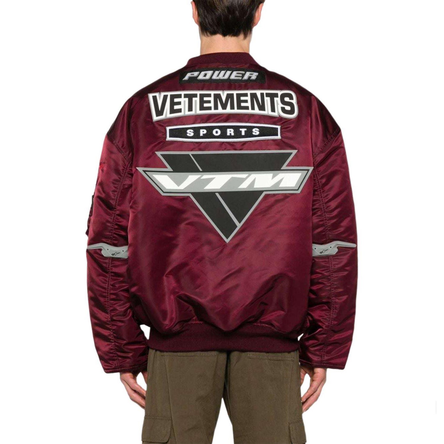 Vetements Men's Autumn And Winter Racing Suit Warm Air Force Jacket High Street Zipper Jacket Colorblocking Fashion Jacket Ngvp #8782