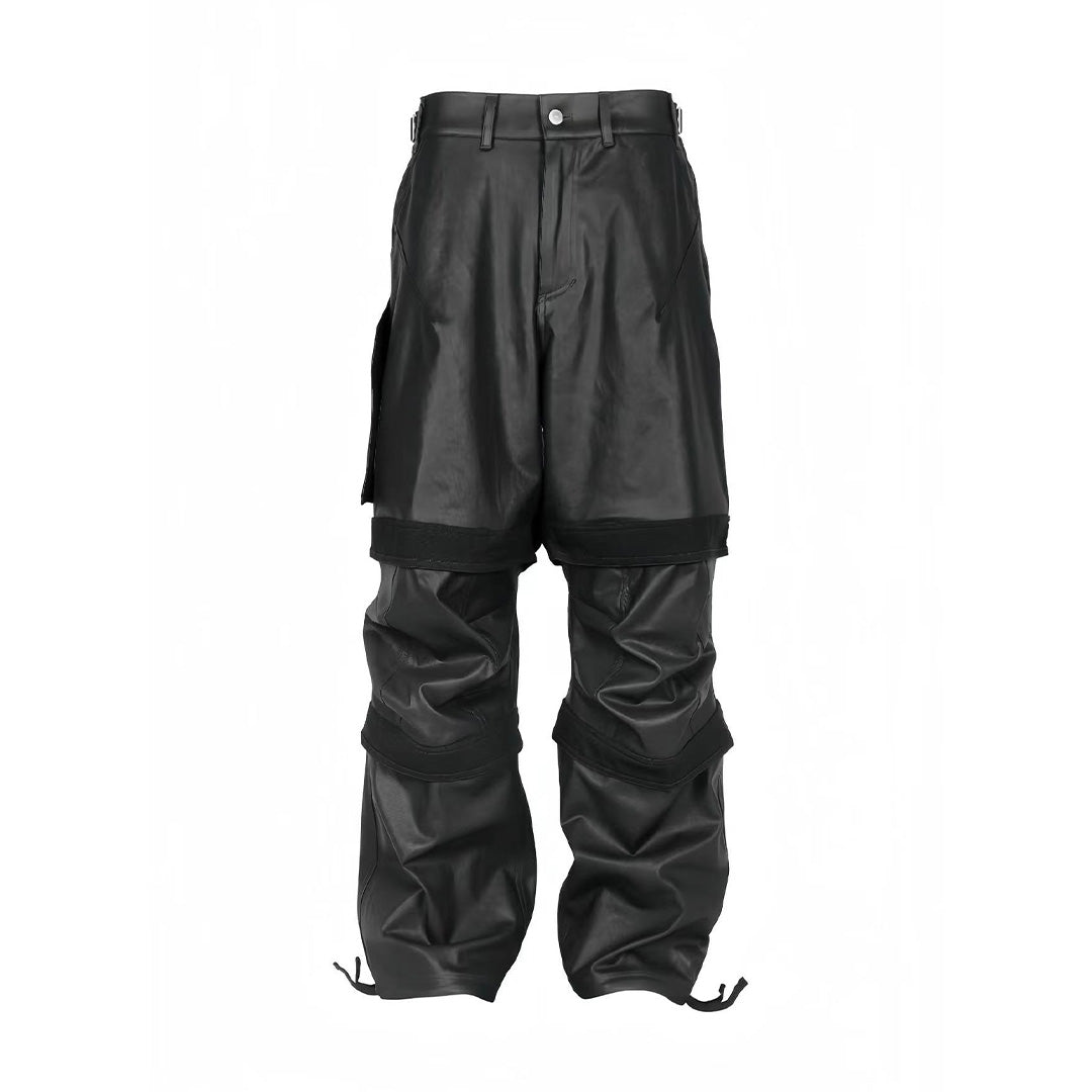 Far archive Men's Far Solid Color Paratrooper Pants Zipper Casual Multi-Pocket Loose Fit Work Pants Ngvp #7741