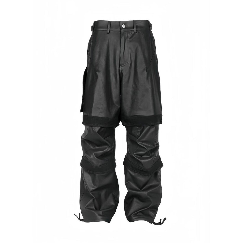 Far archive Men's Far Solid Color Paratrooper Pants Zipper Casual Multi-Pocket Loose Fit Work Pants Ngvp #7741