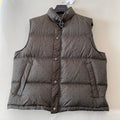 Men's Autumn and Winter Solid Color Dark Printed Sterling Silver Button Sleeveless Puffer Down Vest #74887
