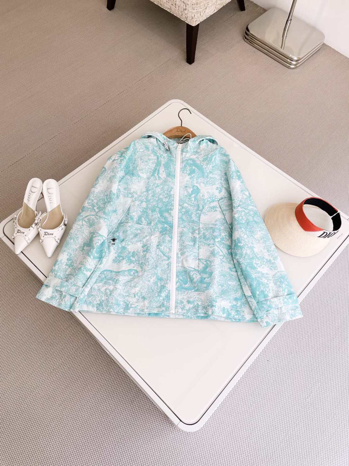 Women's Spring and Autumn Animal Pattern Full Print Hooded Zipper Loose Long Sleeve Jacket #72759