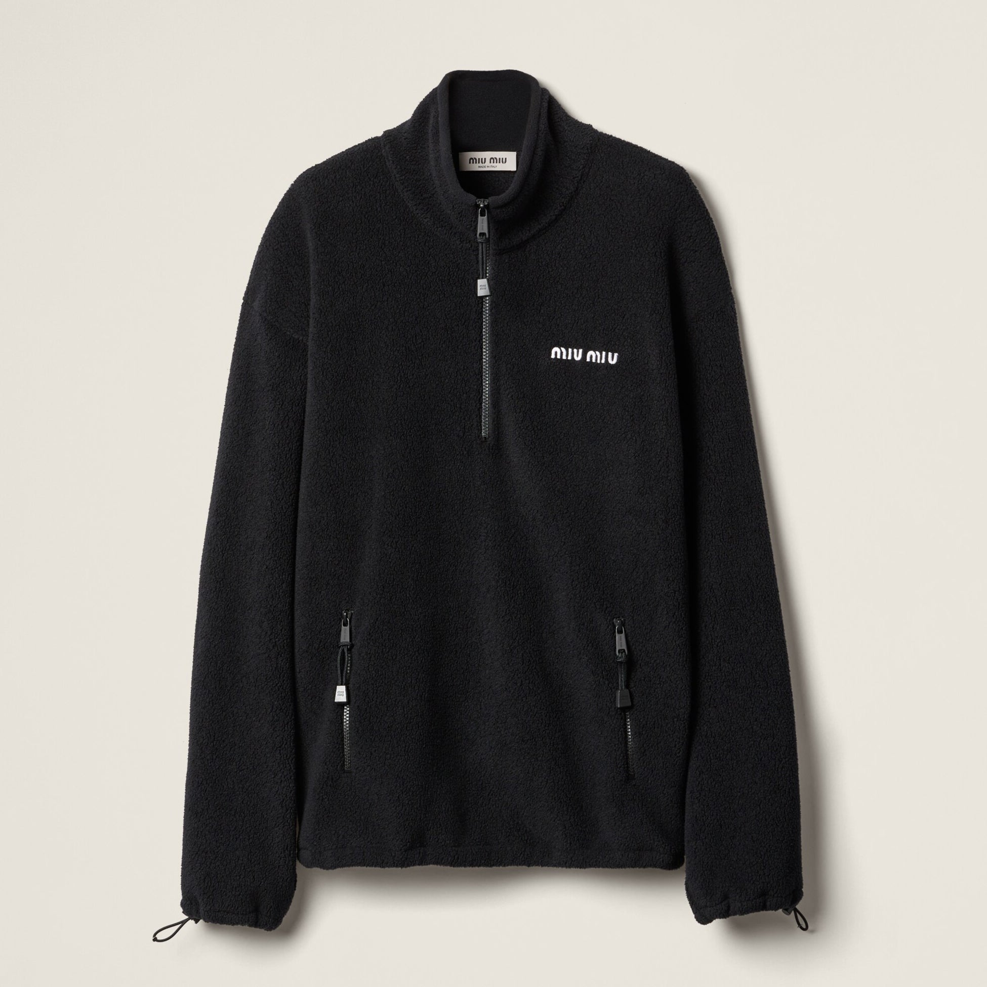 Women's Autumn and Winter Solid Color Logo Letter Fleece Zipper High Neck Long Sleeve Sweatshirt #74946