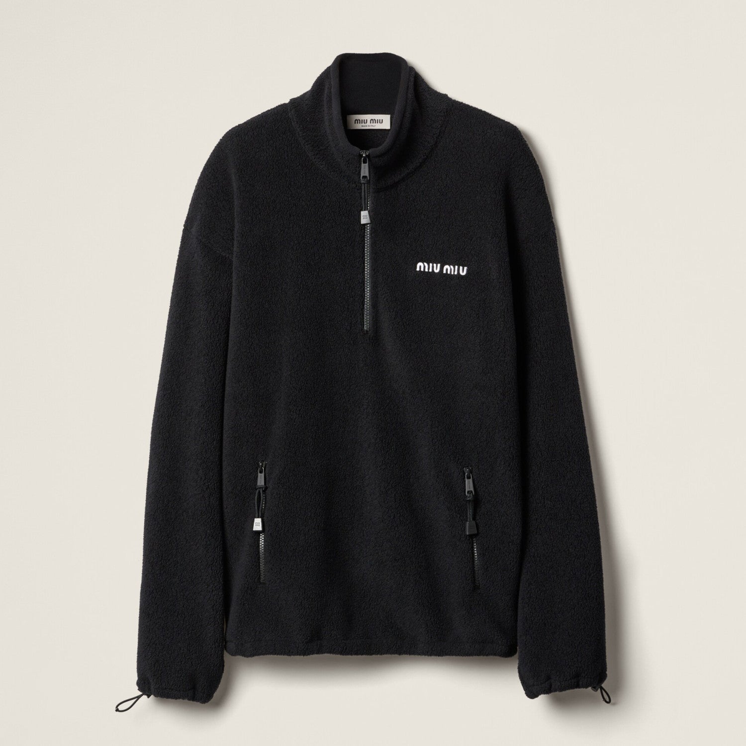 Women's Autumn and Winter Solid Color Logo Letter Fleece Zipper High Neck Long Sleeve Sweatshirt #74946