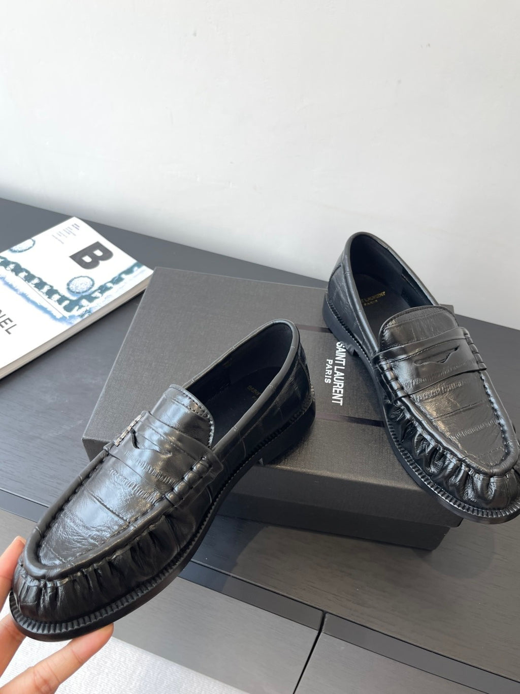 YS Women's Four Seasons Solid Color Round Toe Low Top Flat Heel Loafers Leather Casual Shoes #81342