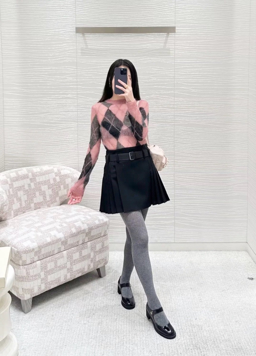 Women's Spring & Autumn Mohair Colorblocking Embroidery Round Neck Long Sleeve Fitted Knitted Sweater Ngvp 9752