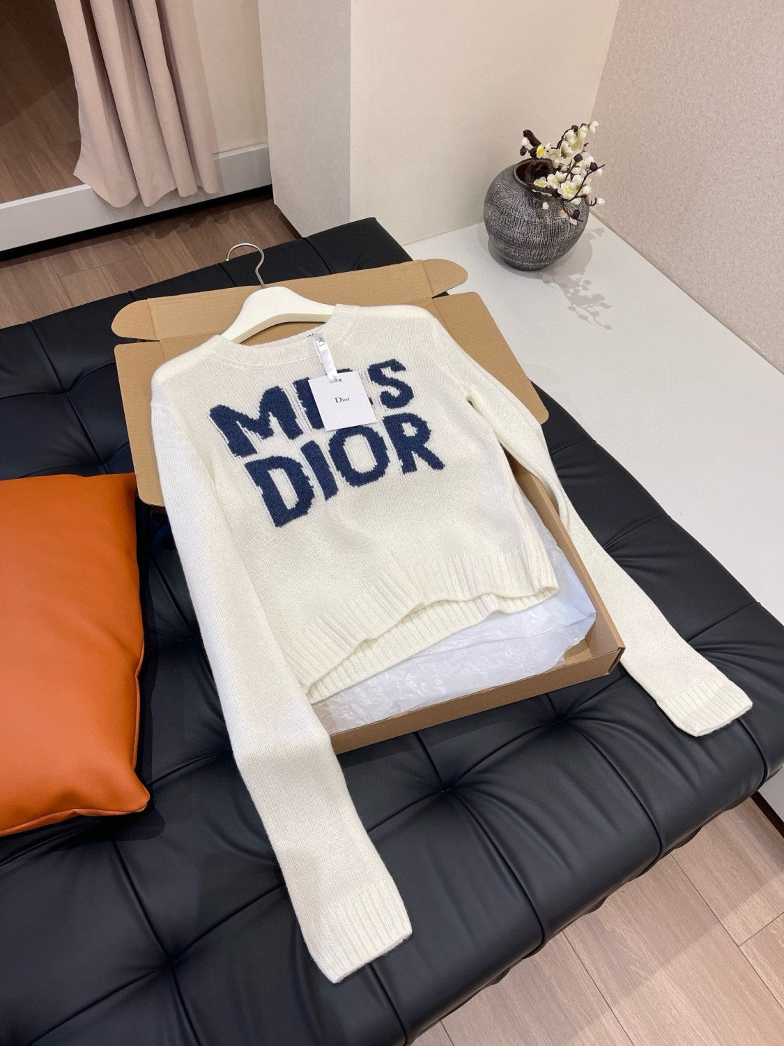 Women's Autumn and Winter Logo Letter Applique Round Neck Long Sleeve Cashmere Sweater #72788