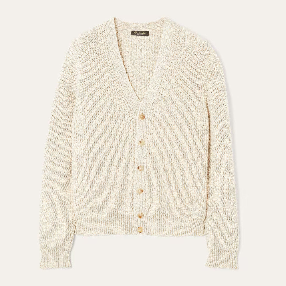 LP Meina Men's Cardigan Cotton V-neck Fashion Temperament Single-breasted Knitted Cardigan Fall And Winter Casual Comfortable Knitwear Ngvp #2482