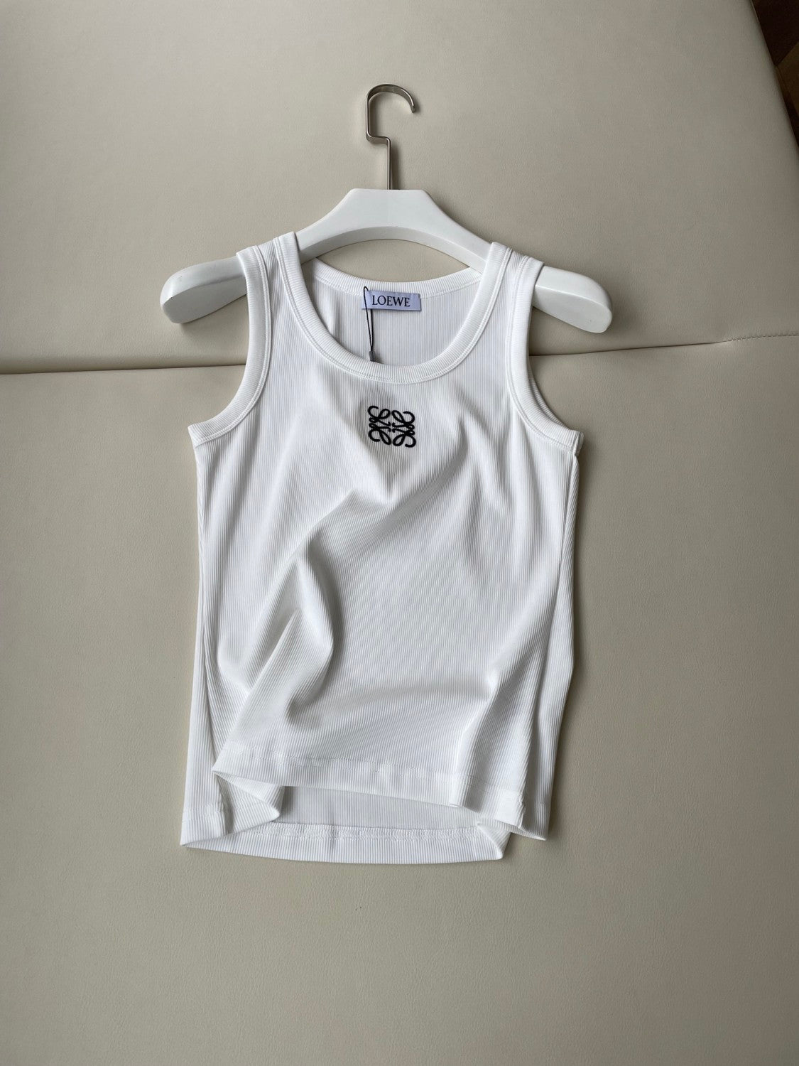 Women's Summer Solid Color Embroidered Logo Sleeveless Camisole Tank Top Vest #75548