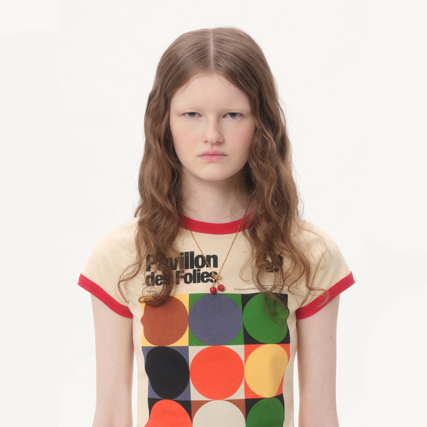 Women's Men's Spring Summer Pavillon Des Folies Printed Cotton T Shirt Colour Blocking Geometric Trendy Fashion Round Neck T-shirt Top Ngvp #1295