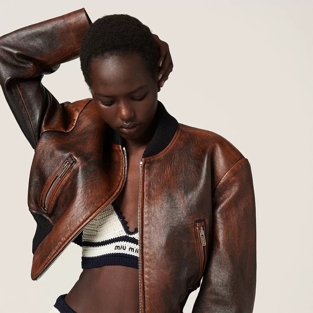 Women's Spring. Autumn and Winter Pure Color Vintage Short Loose Long Sleeve Sheepskin Jacket Casual A-line Straight Half Skirt Ngvp #8961