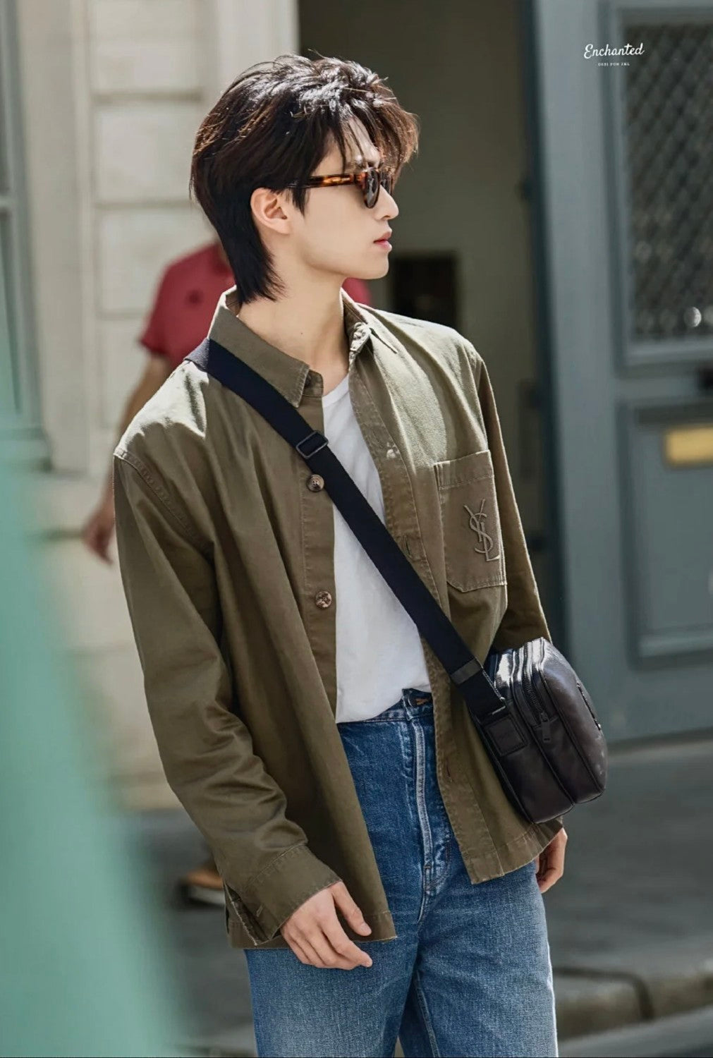 Shirt-style Jacket For Women Spring/fall Collared Single-breasted Button-down Shirt With Embroidered Logo #194383