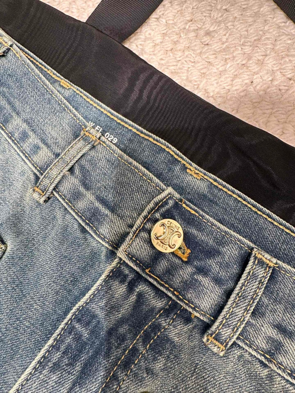 Women's Spring & Autumn Solid Color Loose & Skinny Straight Leg High Waist Jeans Pants #73956