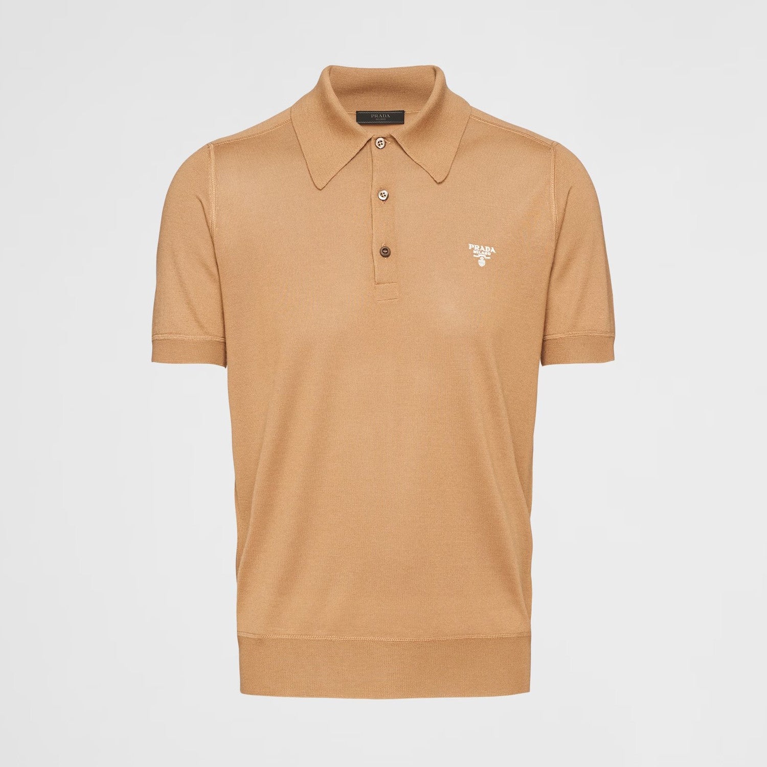 Men's Summer Solid Color Embroidered Logo Wool Knit Polo Shirt Short Sleeve T-Shirt #98532