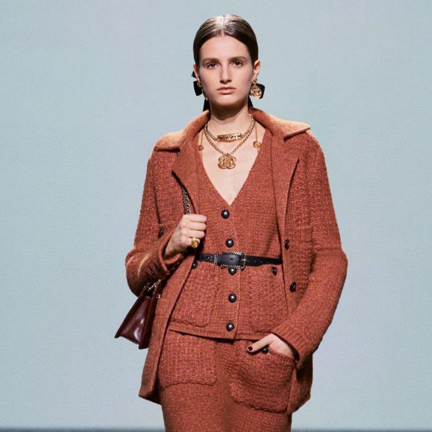 Women's Autumn/winter Skiing Cashmere Knitted Coat Long-sleeved Single-breasted Jacquard Knitted Sweater Cardigan Ngvp #2161