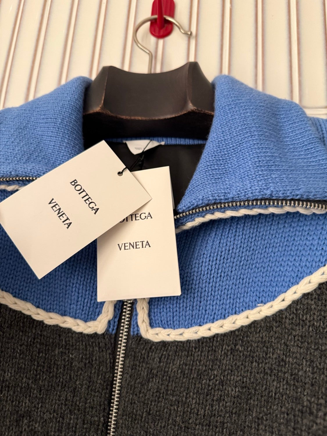 BV 2025 Men's Women's Color-Blocked Design Wool Knit Jacket #82542A