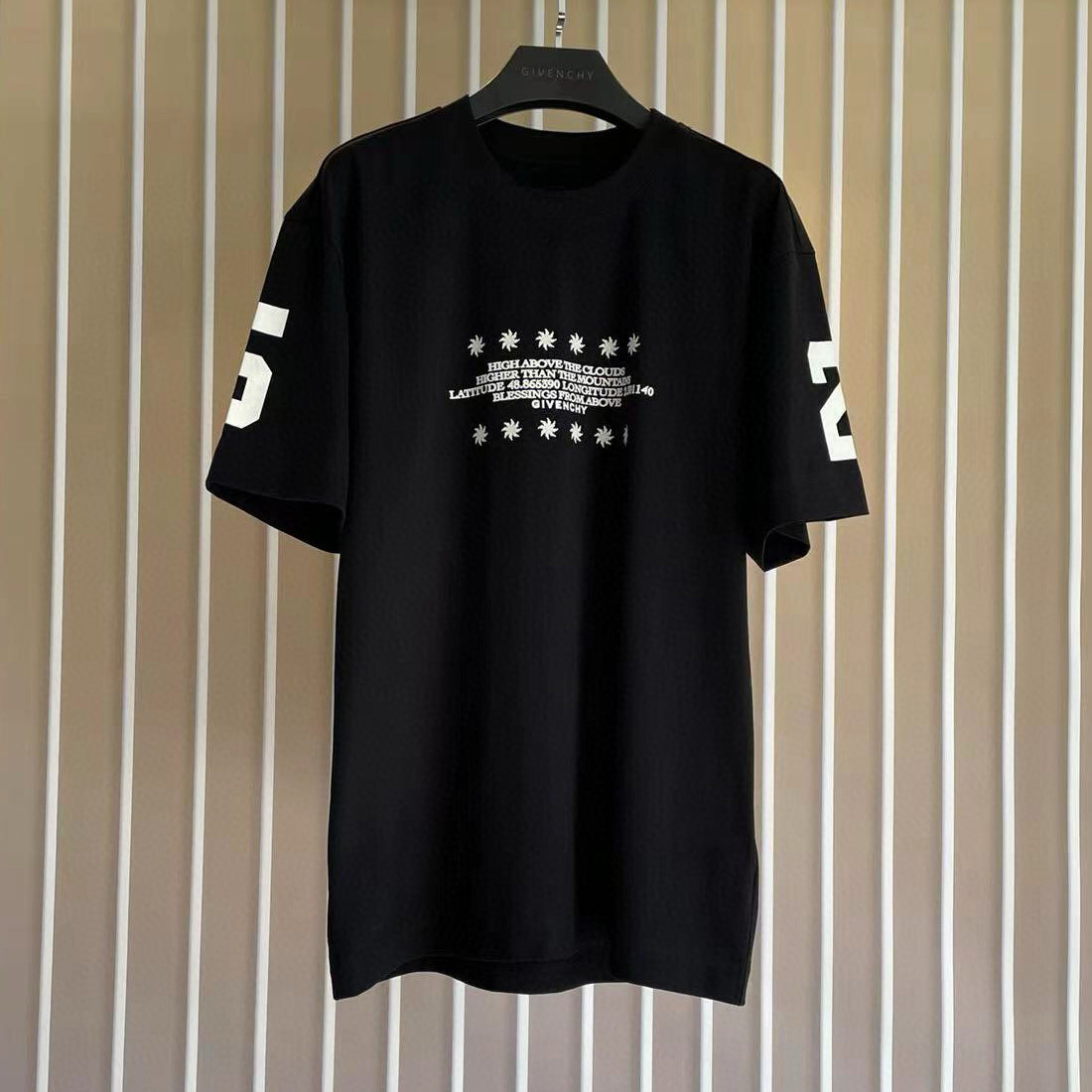 Men's Summer Black Graffiti Logo Round Neck Cotton Short Sleeve T-Shirt #97882