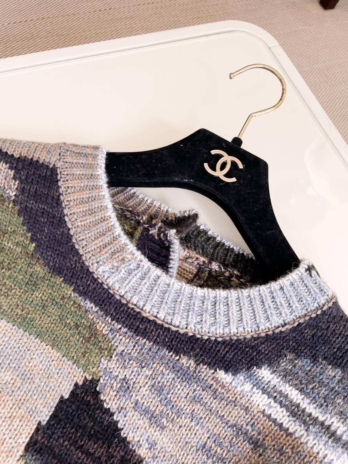 Women's Spring. Autumn And Winter Camouflage Wool Cashmere Round Neck Pullover Long Sleeve Sweater Ngvp #9574