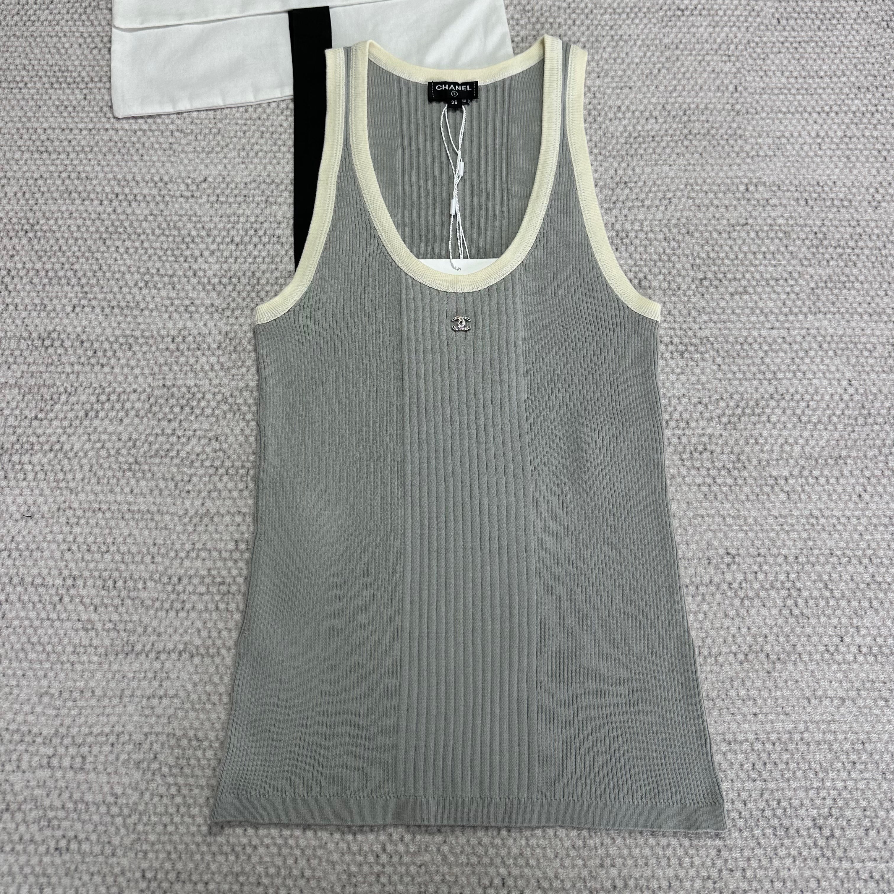 Women's Summer Fashion Casual Solid Color Round Neck Sleeveless Knit Tank Top Vest #78478