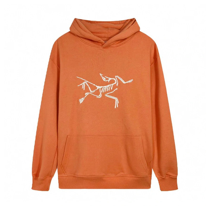Men's and Women's Autumn Clashing Logo Printed Solid Color Loose Hooded Sweatshirt Pullover #97948