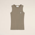 Ami Spring And Summer New Men's Solid Colour Adc Knitted Vest Love Heart Slim Sleeveless Round Neck Top Sleeveless T-Shirt #81153