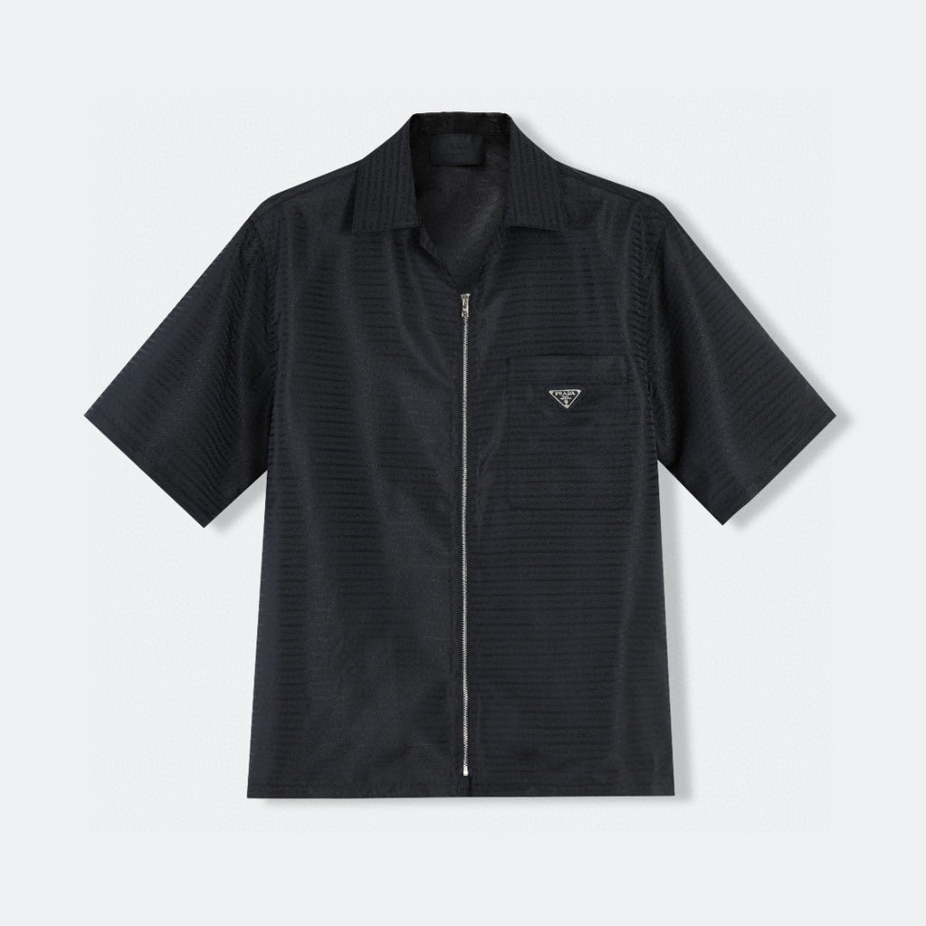 zipper short sleeve shirt T-shirt #98159