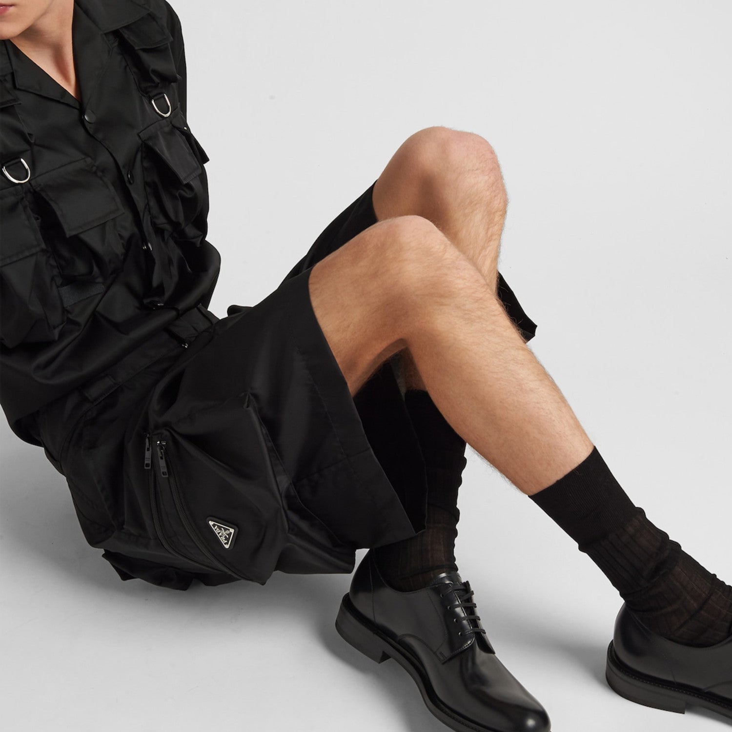 Men's Spring Summer Super Cool Pocket Shorts Thin Black High Street Casual Comfortable Shorts #99289