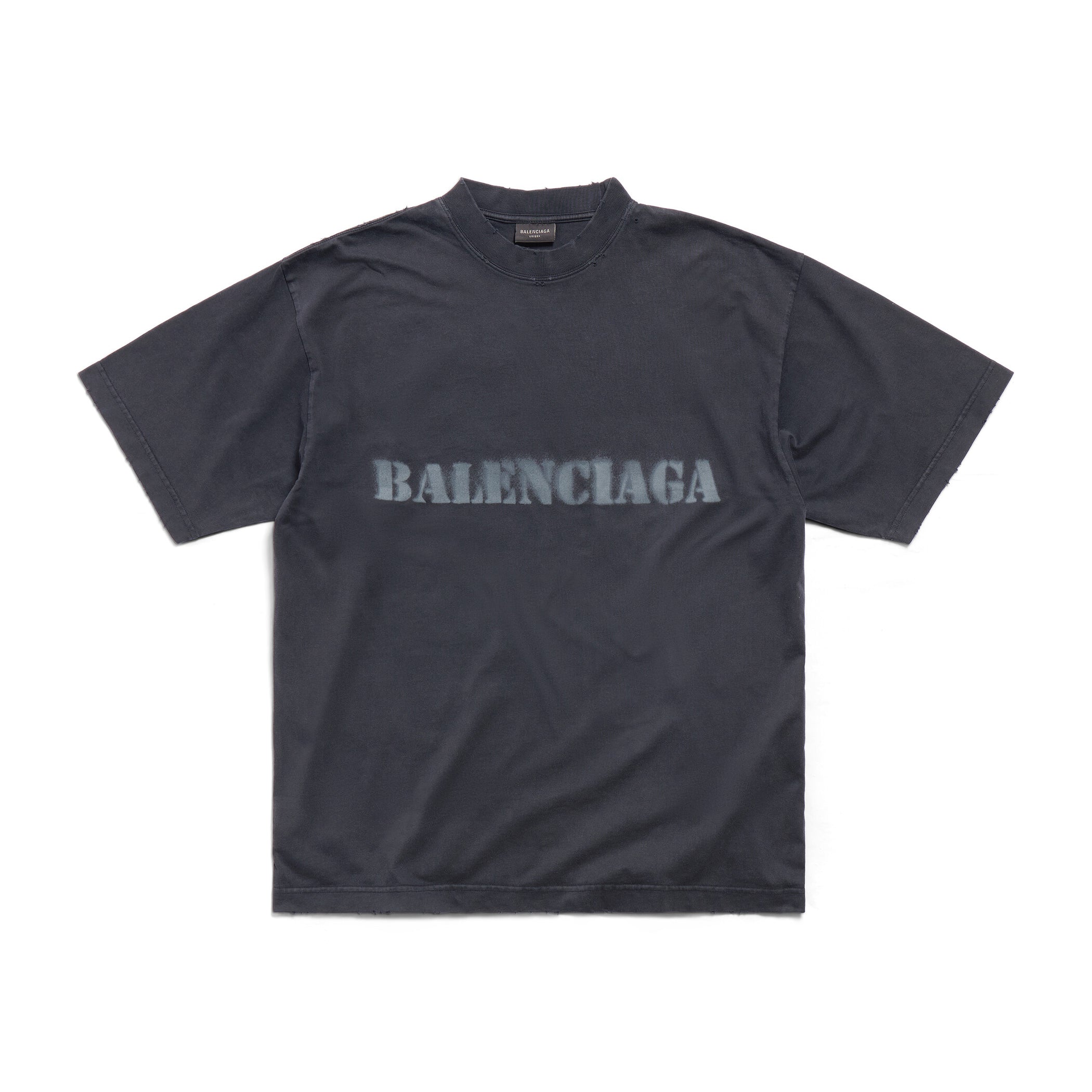 Stencil Type Men's Summer Solid Color Letter Round Neck Pullover Straight Loose Fit Short Sleeve T-Shirt #98597