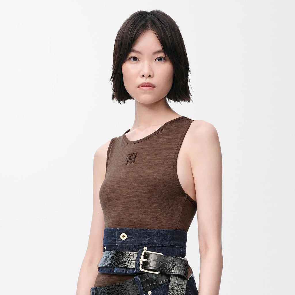 Women's Summer Solid Color Embroidered Logo Sleeveless Camisole Tank Top Vest #75686