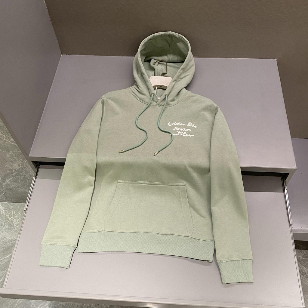 Men's Autumn and Winter Solid Colour Embroidered Logo Pullover Thickened Hooded Sweatshirt #97852