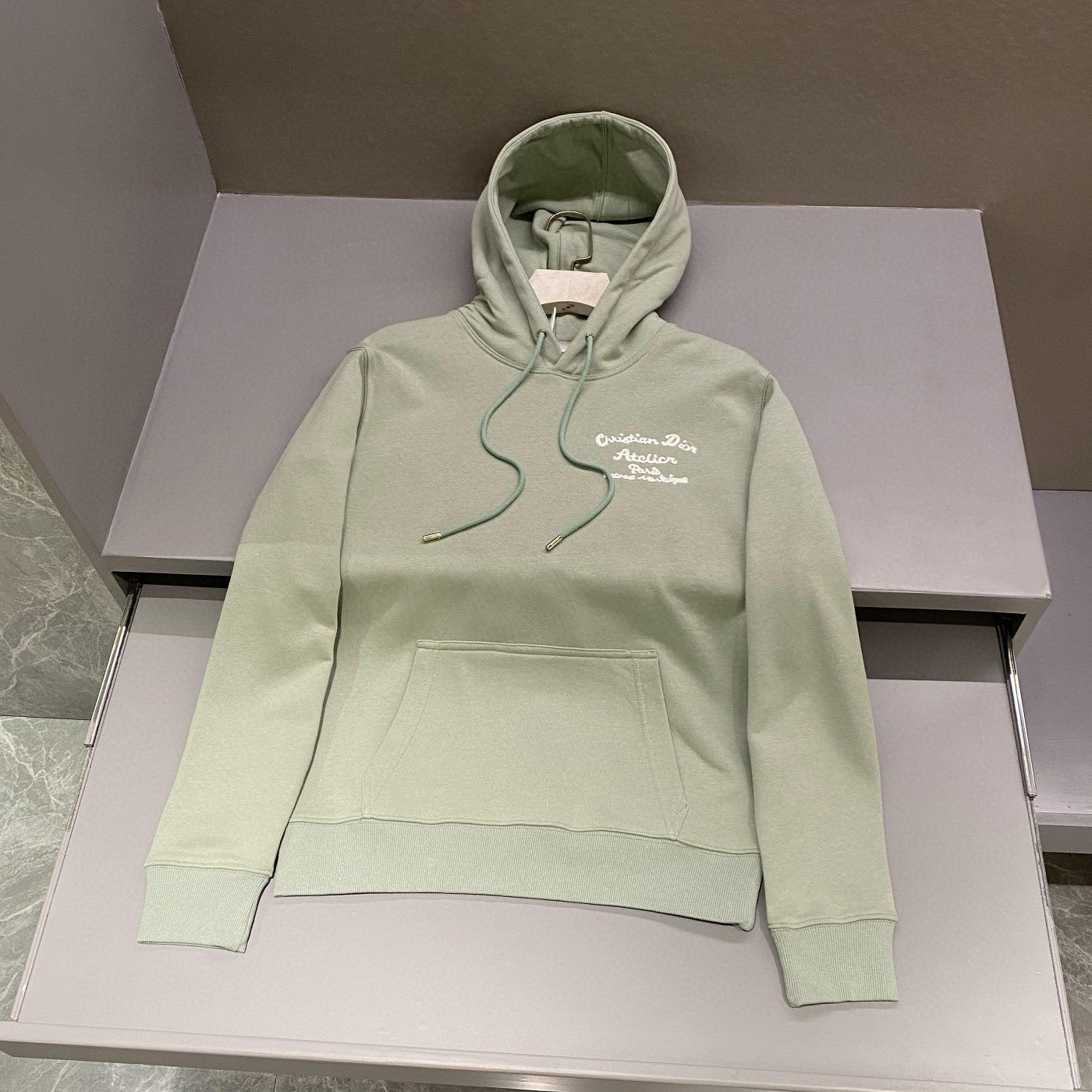 Men's Autumn and Winter Solid Colour Embroidered Logo Pullover Thickened Hooded Sweatshirt #97852