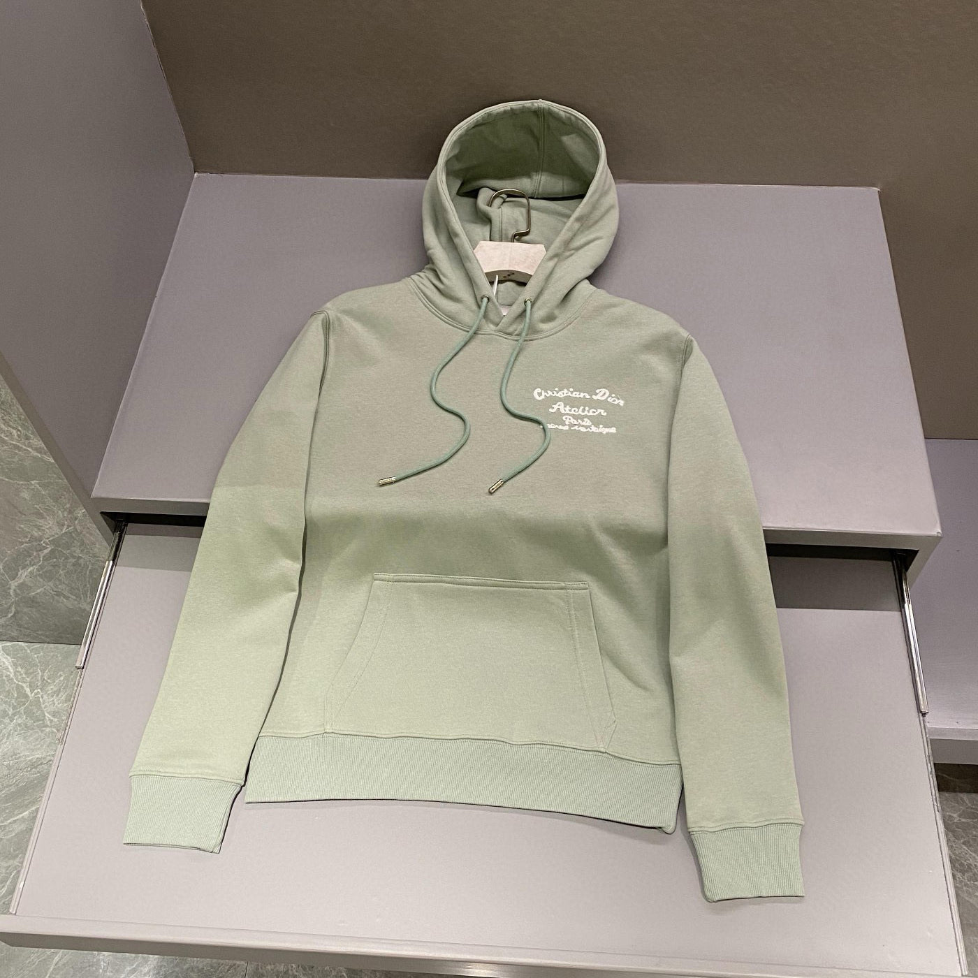 Men's Autumn and Winter Solid Colour Embroidered Logo Pullover Thickened Hooded Sweatshirt #97852