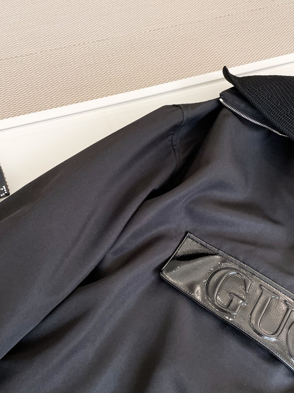 Women's Spring/Summer Solid Color Letter Logo Lapel Drop Shoulder Long Sleeve Half Zip Sweatshirt Jacket #72915