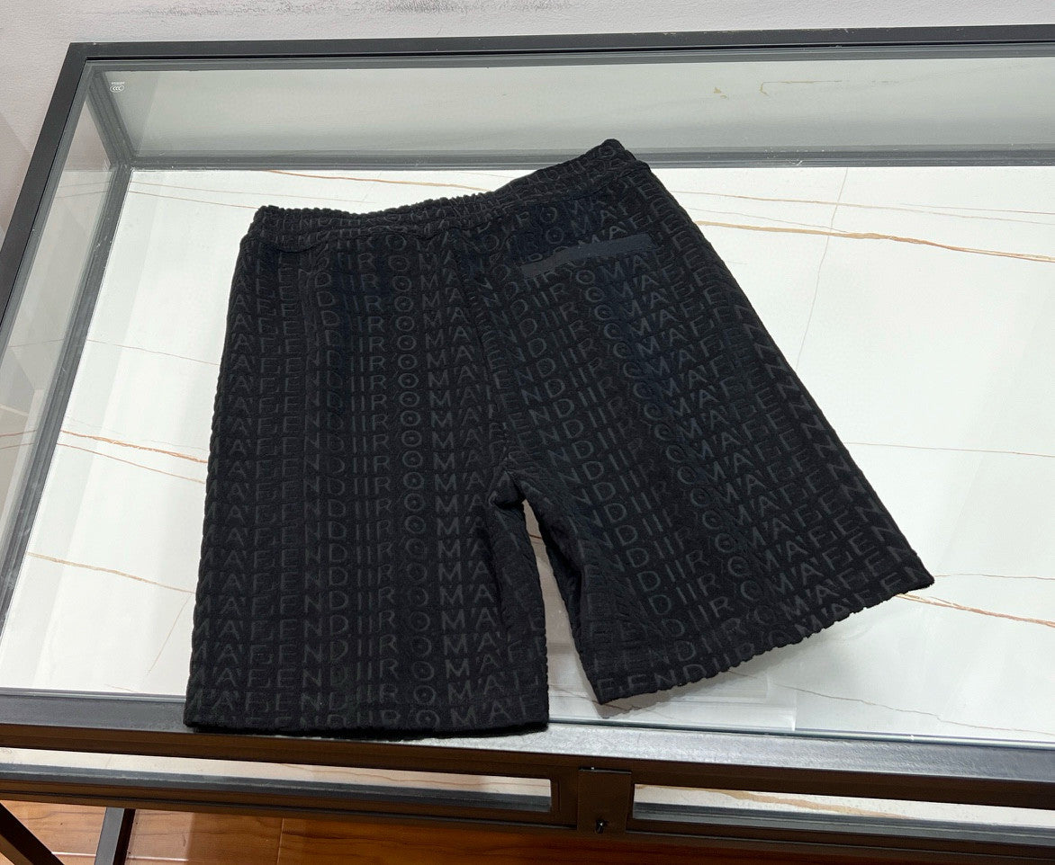 Men's Summer Solid Colour Letter Logo Print Drawstring Straight Casual Short Pants #99347