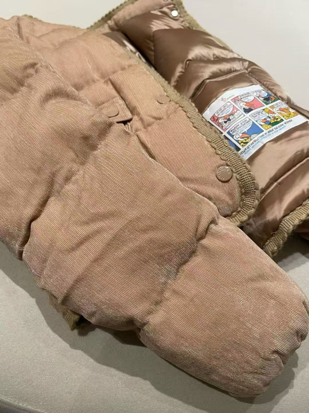 2025 FallWinter Corduroy Short Square Neck Warm Jacket #83154A