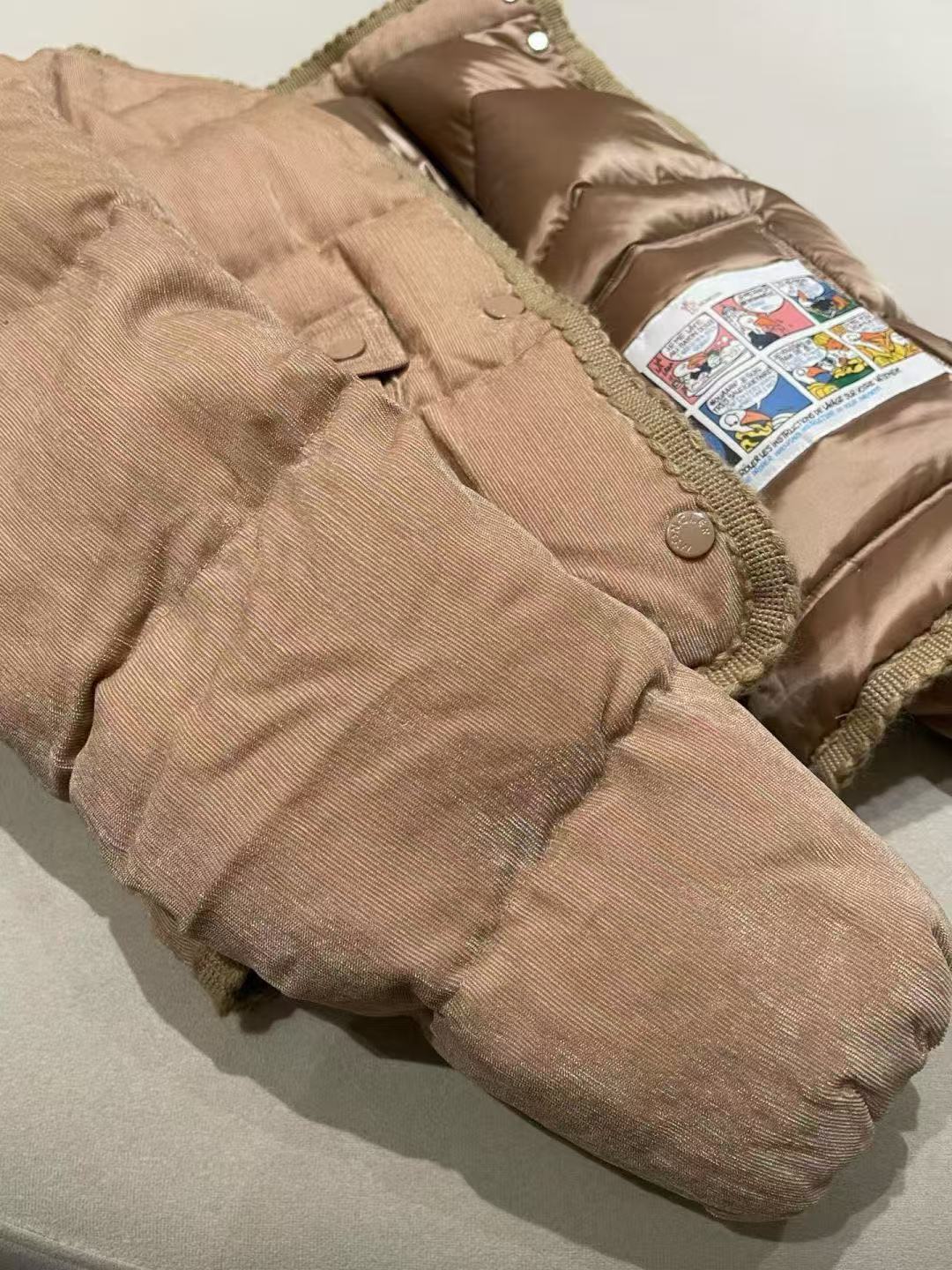 2025 FallWinter Corduroy Short Square Neck Warm Jacket #83154A