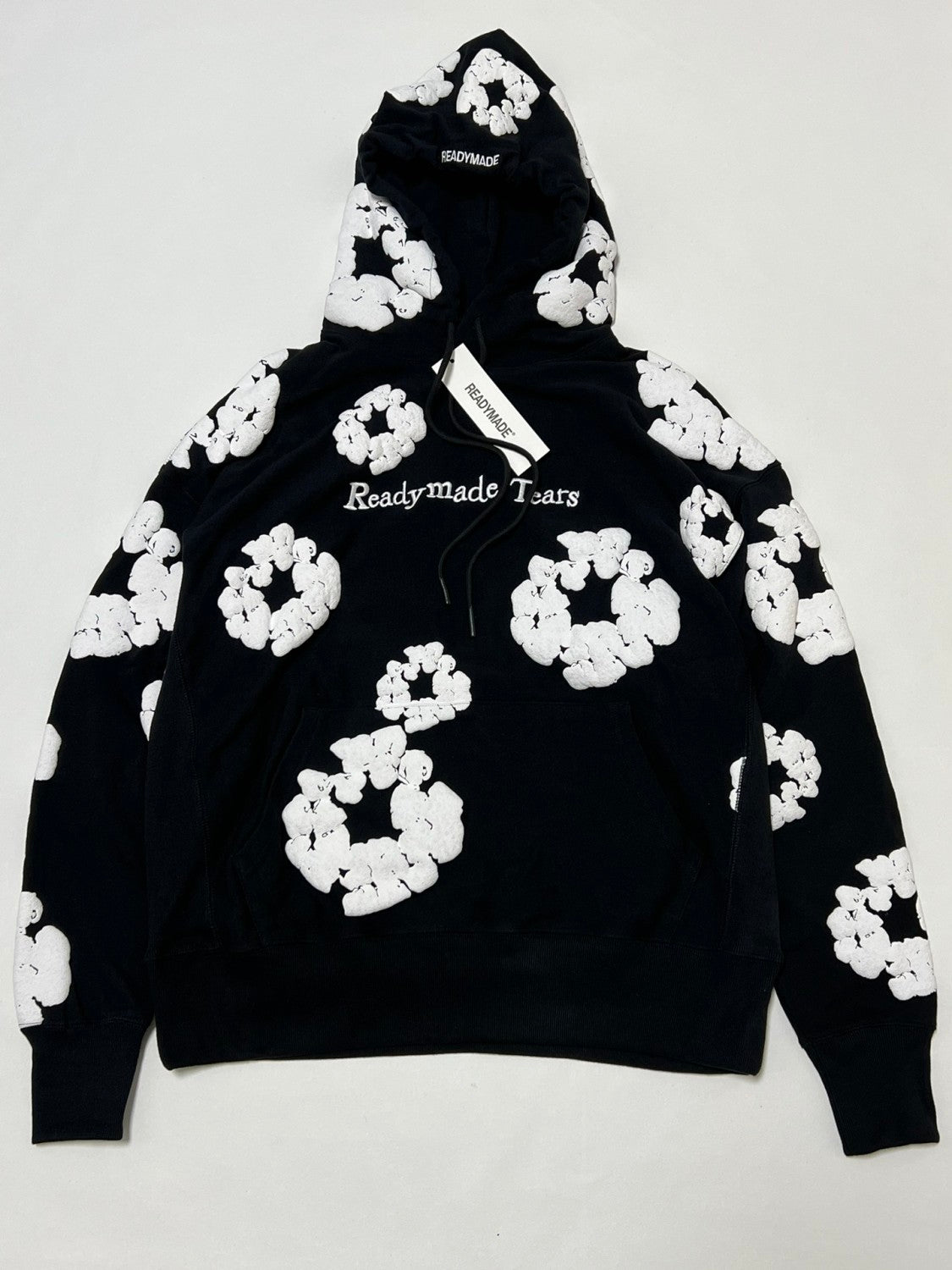 Denim Tears Men's And Women's Spring And Fall Black And White Snowflake Print Hooded Sweatshirt Pullovers #72538