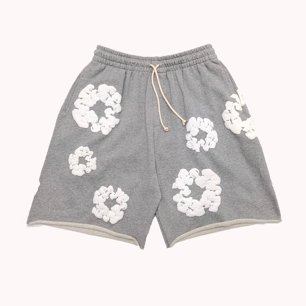 Denim Tears Men Women Spring Summer Trend High Street Kapok Flower Casual Cotton Loose Shorts Fashion Pants Ngvp #8876